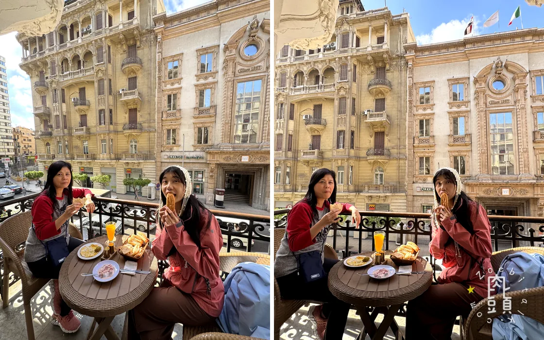 飯店早餐與短暫休息的兩個片刻,讓一家人在午後出發前重新充電